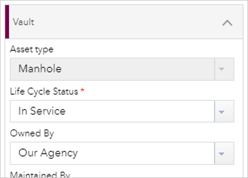 Example of attribute values to populate